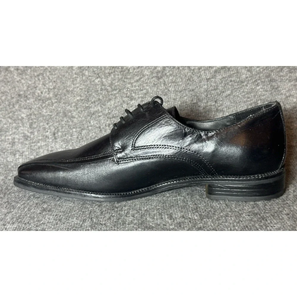 Stacy Adams Shoes Mens 10 M Black Leather Lace Up Dress Formal Classic Grandpa